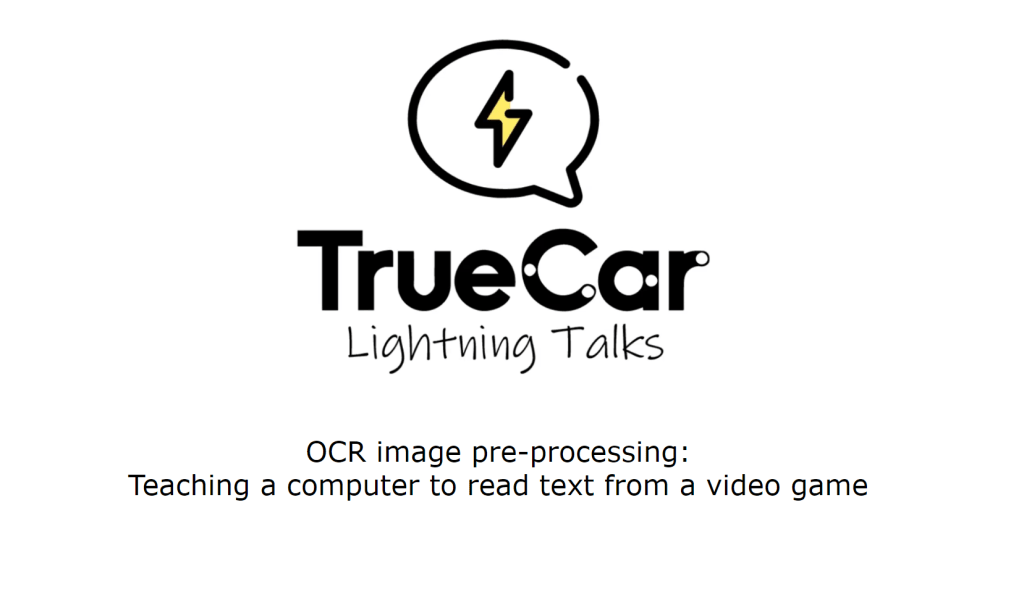 Video: Lightning Talks – OCR Image pre-processing -Teaching a computer to read from a video&nbsp;game